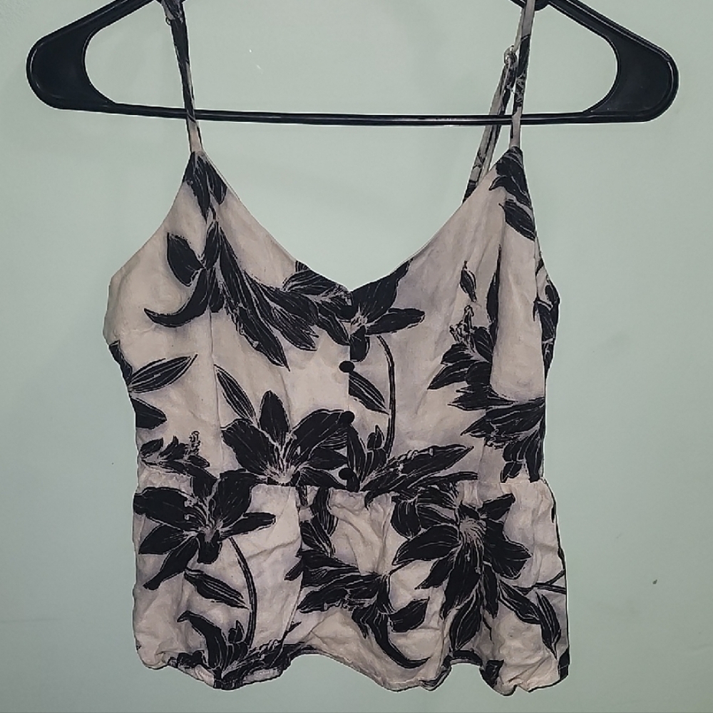 Monteau Black Floral Camisole